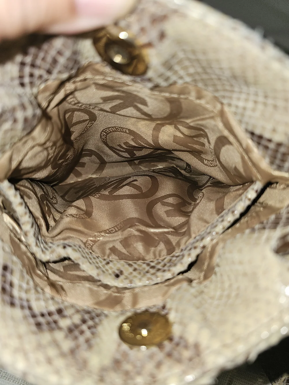Michael Kors Snake-Print Crossbody Bag